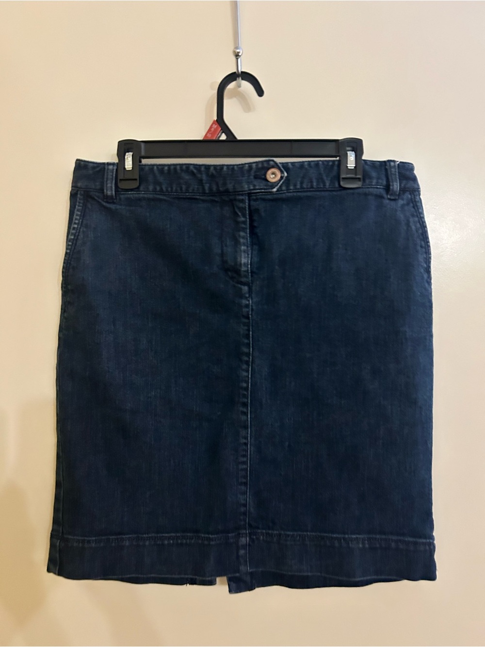 LOFT Dark Blue Denim Pencil Skirt